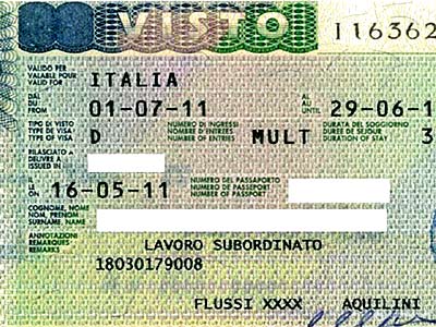 visa v italiy